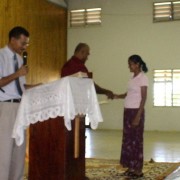 Receiving an award
