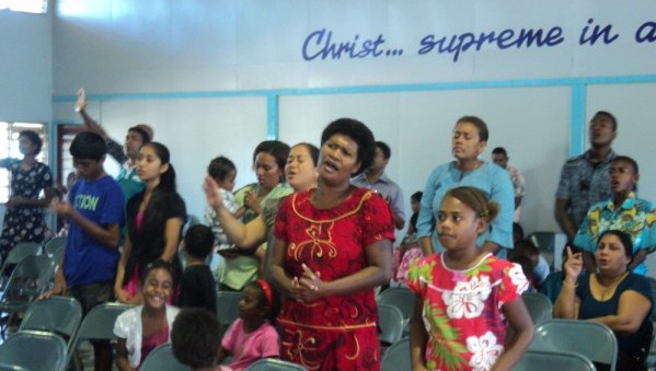 Worship in Living way Church, Nadi, Fiji